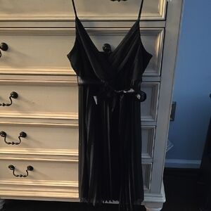 Elegant Black Spaghetti Strap Dress